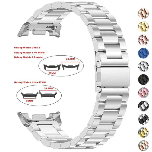 Luxury Stainless Steel Integrated Band for Samsung Galaxy Watch 8 & 7 I 40MM, 44MM, 46MM, 47MM