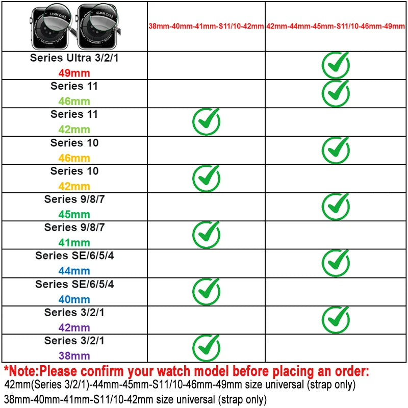 Steel & Silicone Apple Watch Band Series 11/10/9/8/7/6/5/4/ SE / Ultra 1/2/3