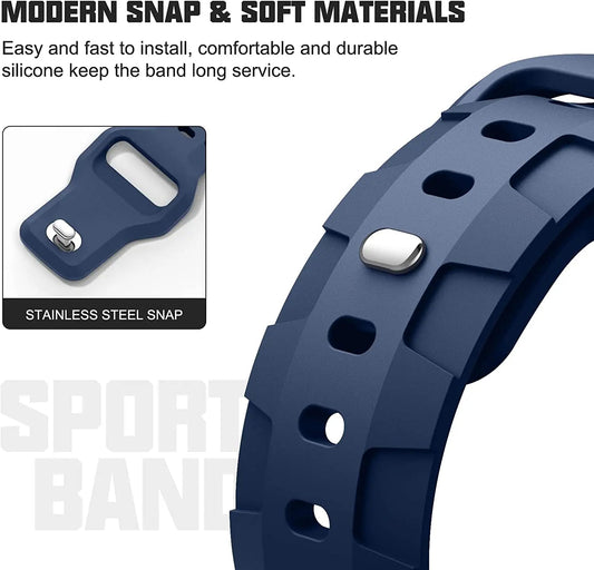Silicone Band For Apple Watch Series 11/10/9/8/7/6/5/4/ SE / Ultra 1/2/3
