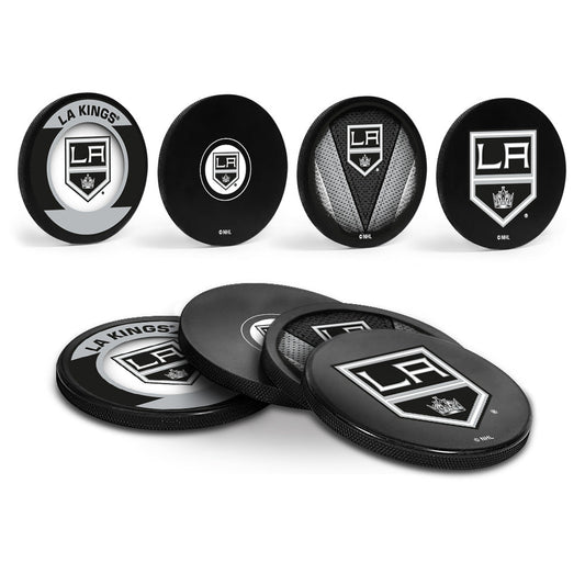 Los Angeles Kings Hockey Puck Coaster Set