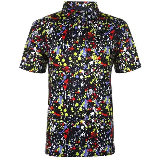 A-Game Cool-Stretch Men's Performance Golf Shirt (Black)