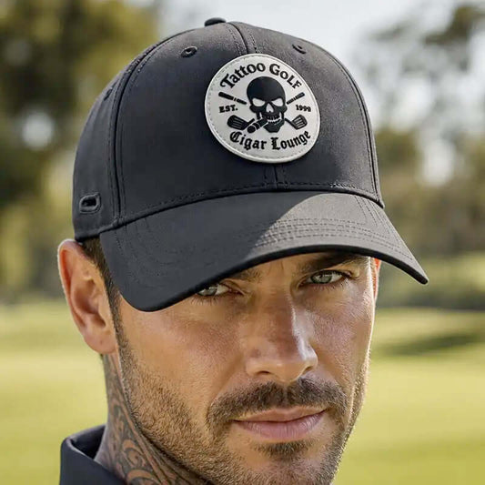 Cigar Lounge Performance Golf Hat (Black)