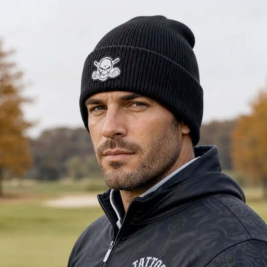 Cuffed Loose Knit Beanie (Black)