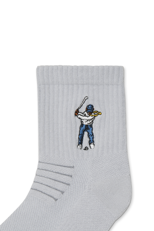 Ankle Height Logo Socks Grey