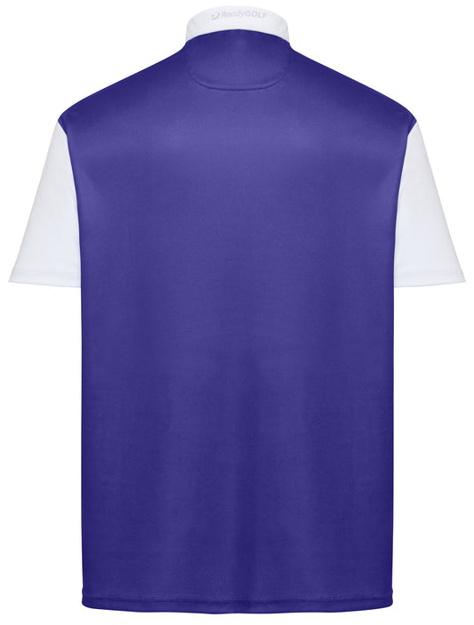 Classic Argyle Mens Golf Polo Shirt - Purple & Gold by ReadyGOLF