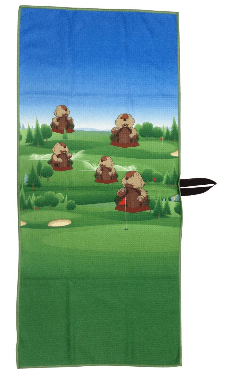 Dancing Gopher Waffle Golf Towel by ReadyGOLF