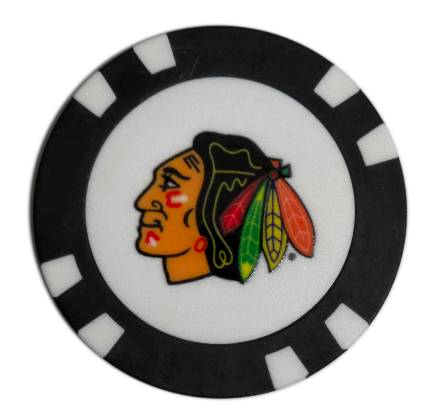 Officially Licensed Chicago Blackhawks Poker Chip Golf Ball Marker