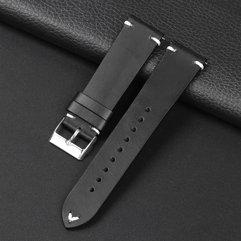 COROS Smartwatch Leather Band Quick Release Retro Oil Wax Calfskin