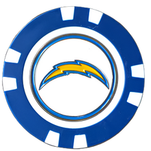 Load image into Gallery viewer, Officially Licensed Los Angeles Chargers Poker Chip Ball Marker