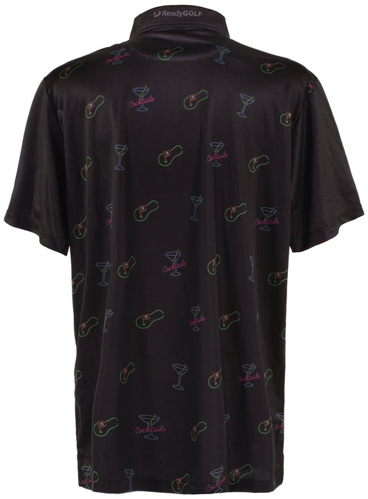 Cocktails & Greens Mens Golf Polo Shirt by ReadyGOLF