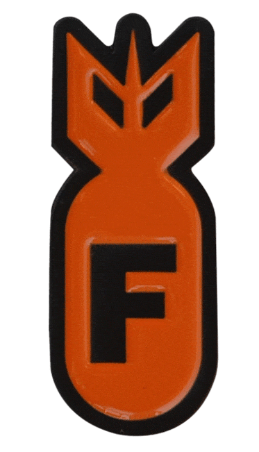 F-Bomb Orange Ball Marker & Hat Clip by ReadyGOLF