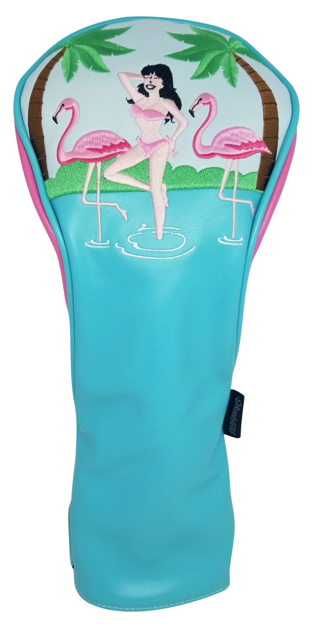 Flamingo Girl Embroidered Headcover by ReadyGOLF - Driver