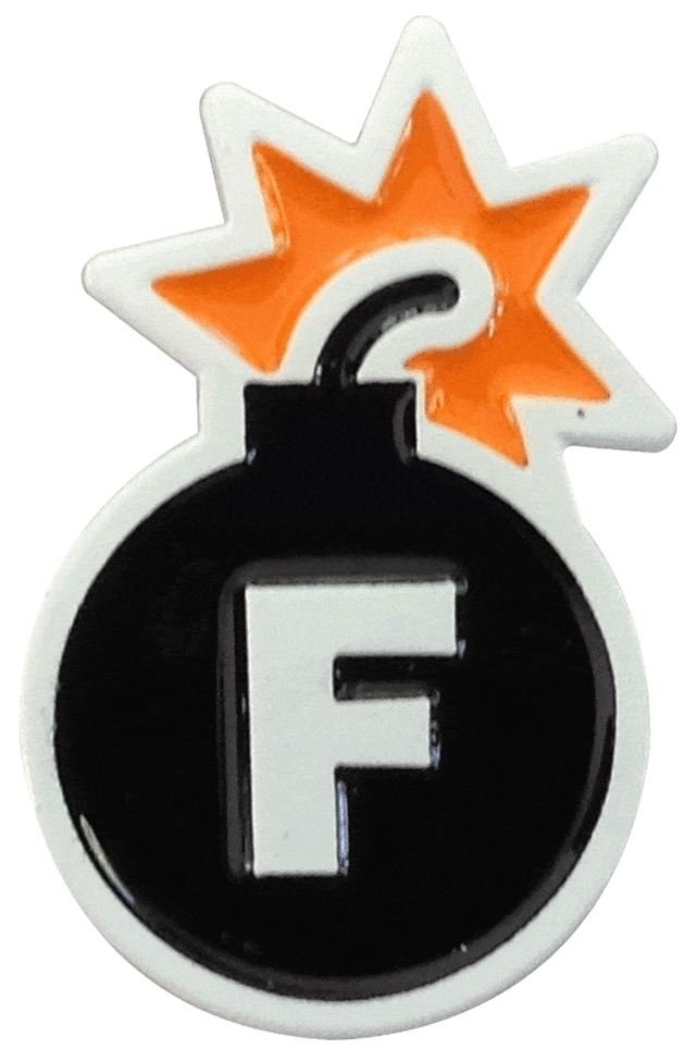 F-Bomb Black Ball Marker & Hat Clip by ReadyGOLF