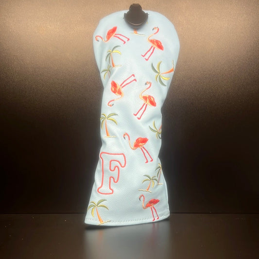 Flamingos & Palm Trees Headcover