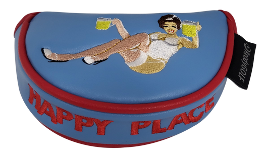 Happy Place Embroidered Putter Cover - Mid Mallet
