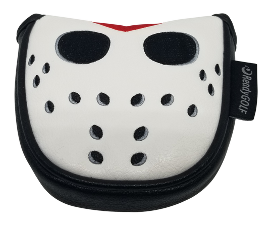 Hockey Goalie Mask Embroidered Mallet Putter Cover by ReadyGOLF