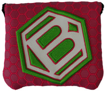 Load image into Gallery viewer, Bettinardi - 2022 Jumbo Hex B Specialty Run Mid-Sqaure Mallet Putter Headcover Pink/Green/White