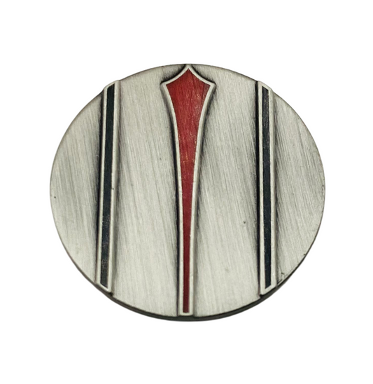 Red Arrow Putt Alignment Ball Marker with Magnetic Hat Clip, Divot Tool and Ball Stencil - Custom Golf Ball Marker