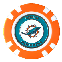 Load image into Gallery viewer, Officially Licensed Miami Dolphins Poker Chip Ball Marker