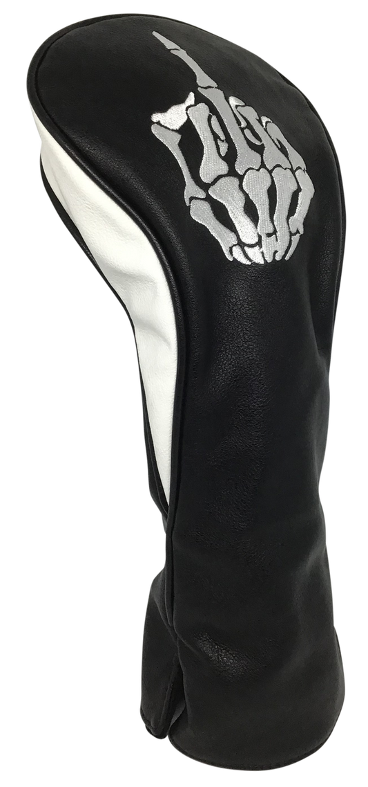 Skeleton Bone Middle Finger Embroidered Headcover - Driver