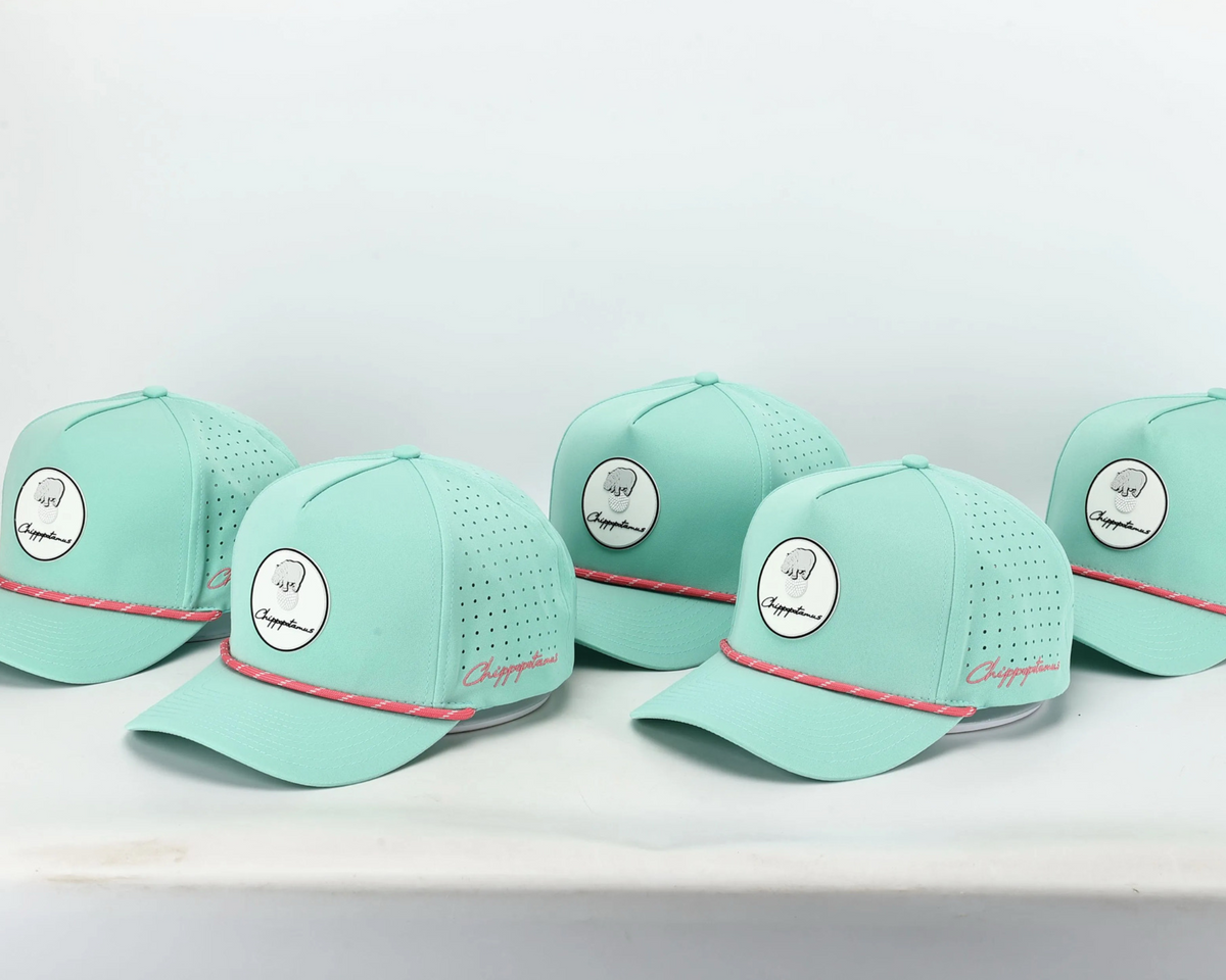 Mint Green Rope Hat - Chippopotamus Pink