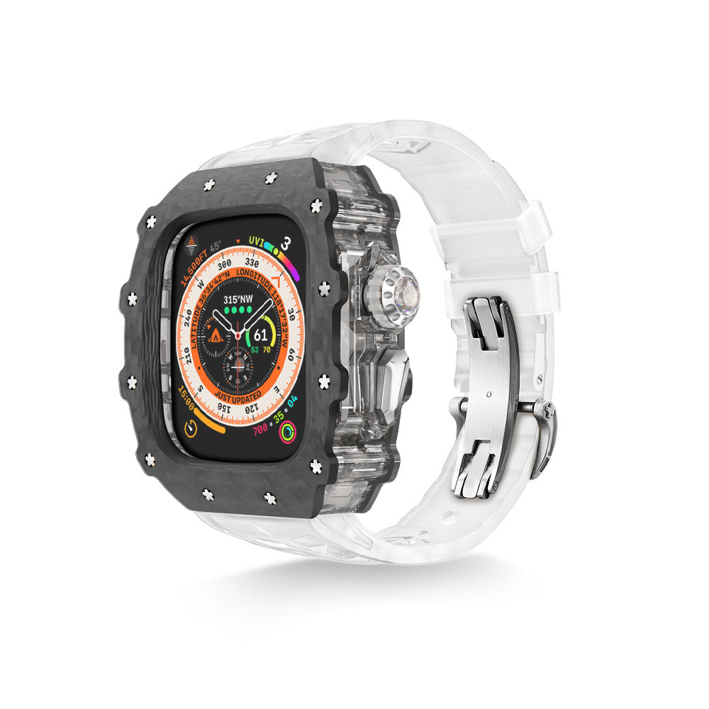 Carbon Fiber Case For Apple Watch Modification Ultra 49mm 45 44 Protective Case