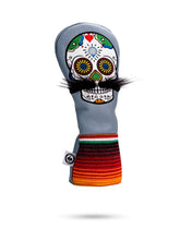 Load image into Gallery viewer, Mustache Sugar Skull - Fairway Cover Gray