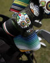 Load image into Gallery viewer, Mustache Sugar Skull - Blade Putter Cover Green Camo