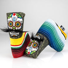 Load image into Gallery viewer, Mustache Sugar Skull - Blade Putter Cover Green Camo
