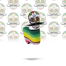 Load image into Gallery viewer, Mustache Sugar Skull - Blade Putter Cover White
