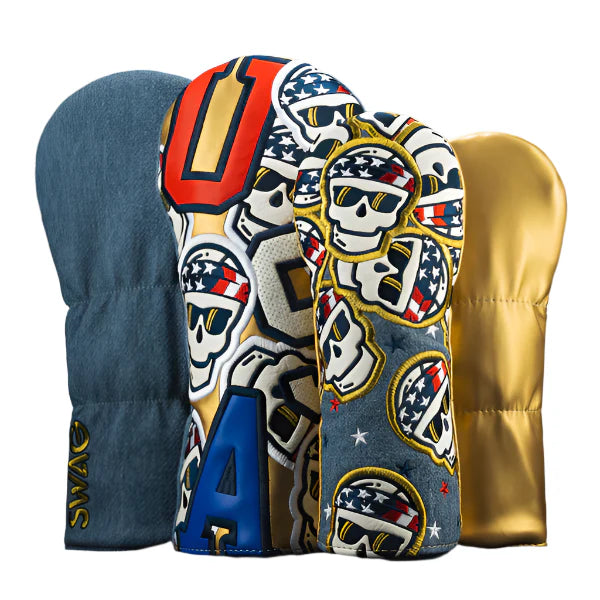 Swag Golf - Americana Falling Skulls Driver Headcover
