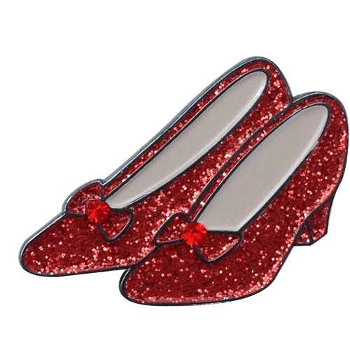 Ruby Slippers Glitter Ball Marker & Hat Clip by ReadyGOLF