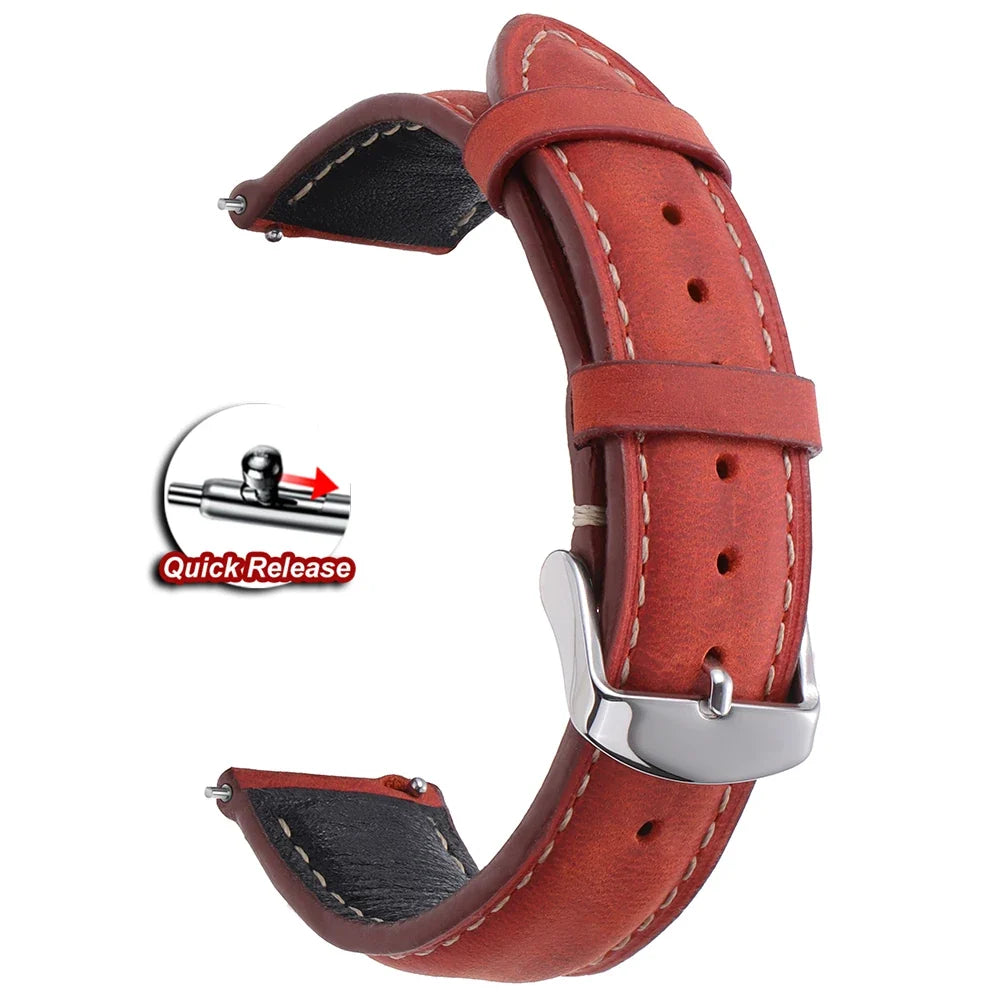 Amazfit Balance, GTR, GTS & Bip Vintage Stitched Leather Band