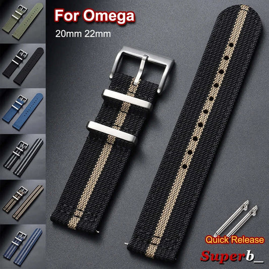 Amazfit Balance, GTR, GTS & Bip Two-Piece Ribbed Nylon Band