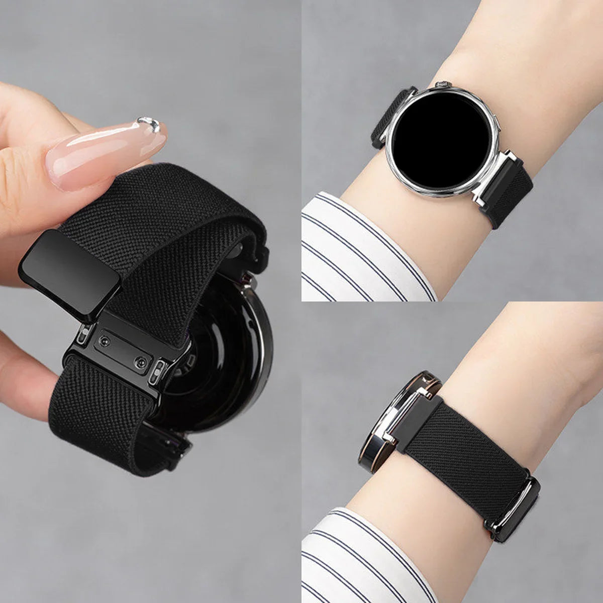 Garmin 18/20/22mm Quick Release Woven Nylon Magnetic Band