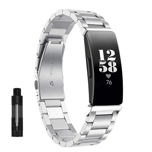 Fitbit Inspire 2, 1, HR Stainless Steel Strap - Elegant Metal Band