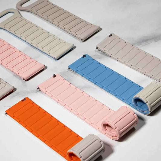 Magnetic Loop Silicone Band – 18mm / 20mm / 22mm for Samsung / Huawei
