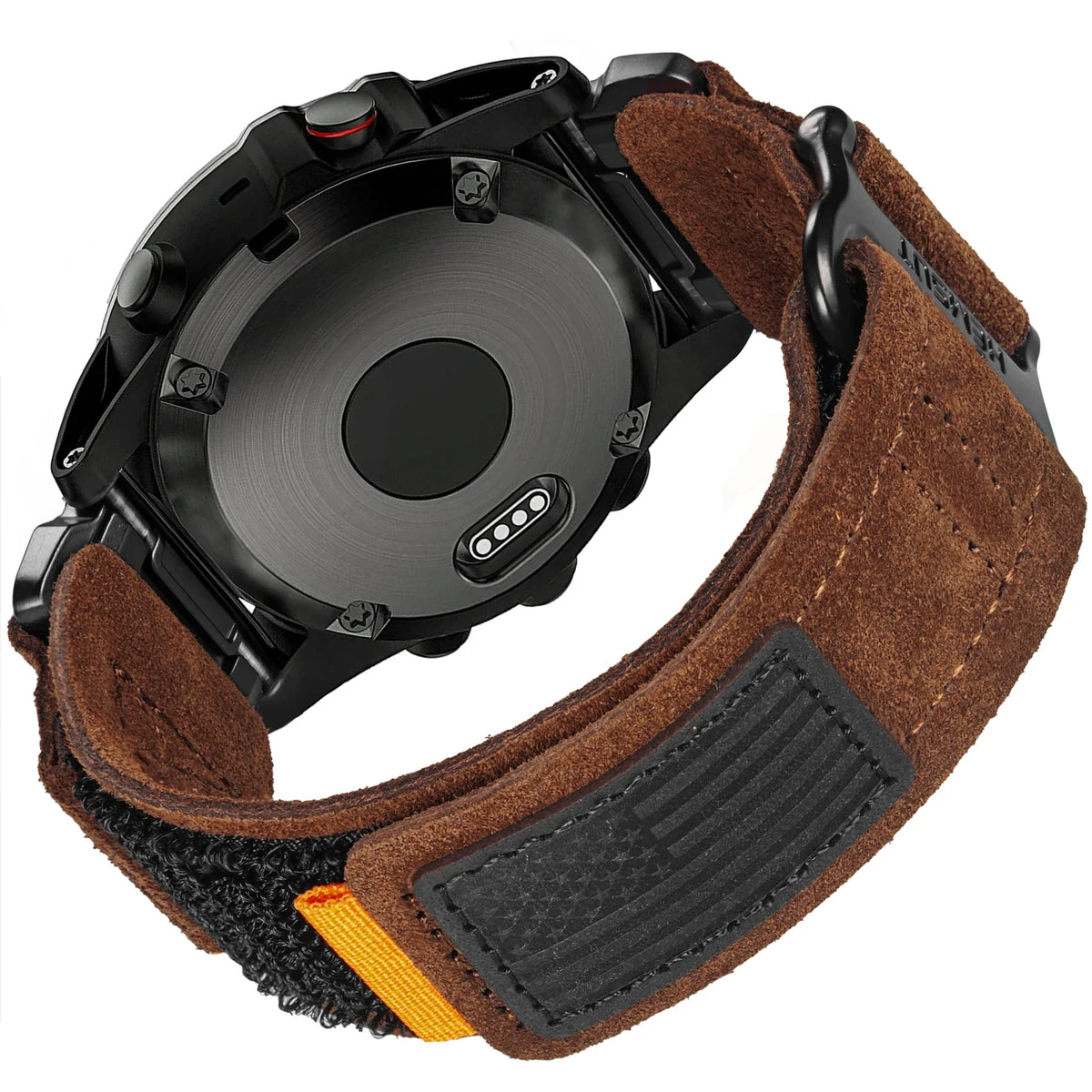 Garmin QuickFit 20/22/26mm Leather Loop Band with Orange Tab