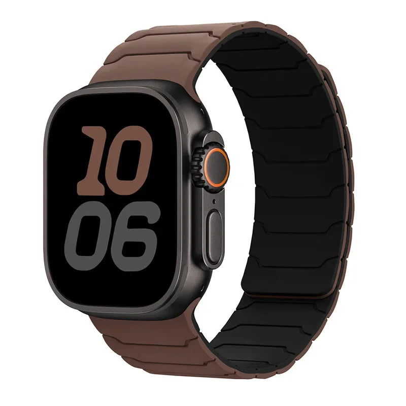Magnetic Silicone Apple Watch Band – Sport Bracelet | Series 10/9/8/7/6/SE & Ultra | 38-49mm