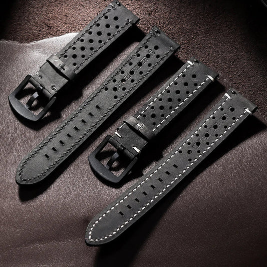 Polar Vantage, Grit X & Ignite Perforated Leather Band, Stitched Edges