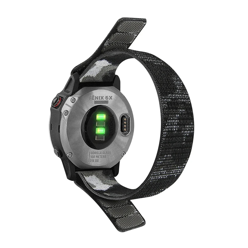 Garmin QuickFit 22/26mm Soft Nylon Hook-and-Loop Sport Band