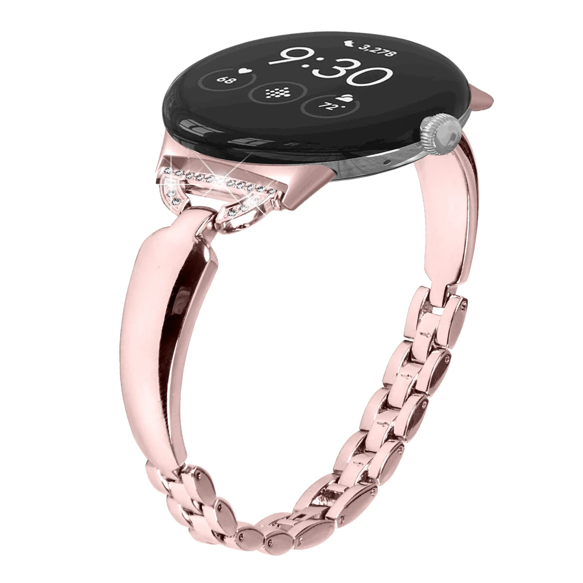 Google Pixel Watch 5, 4 & 3 41mm Slim Bling Chain Bracelet Band