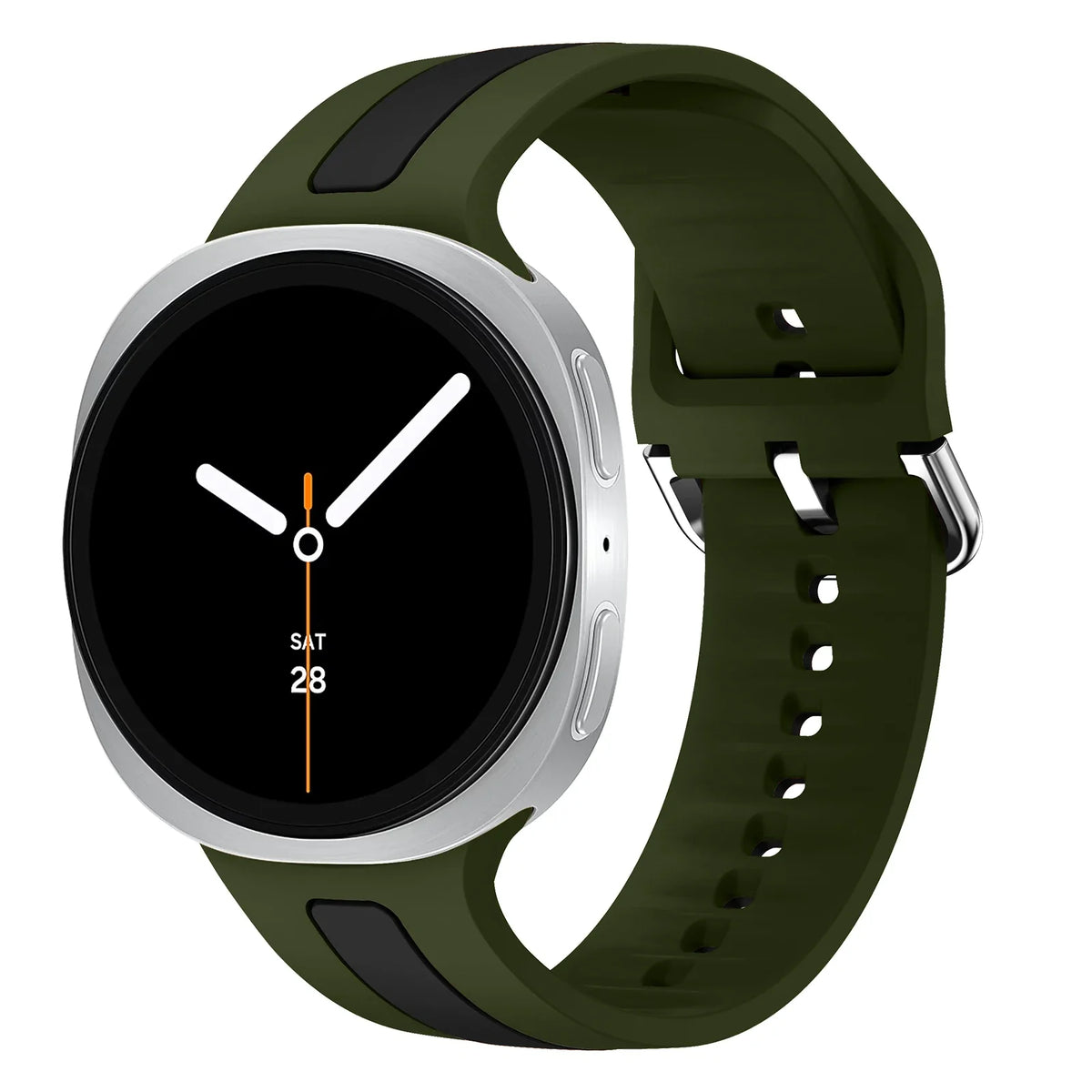 Samsung Galaxy Watch8, 8 Classic & 9 Two-Tone Stripe Silicone Band