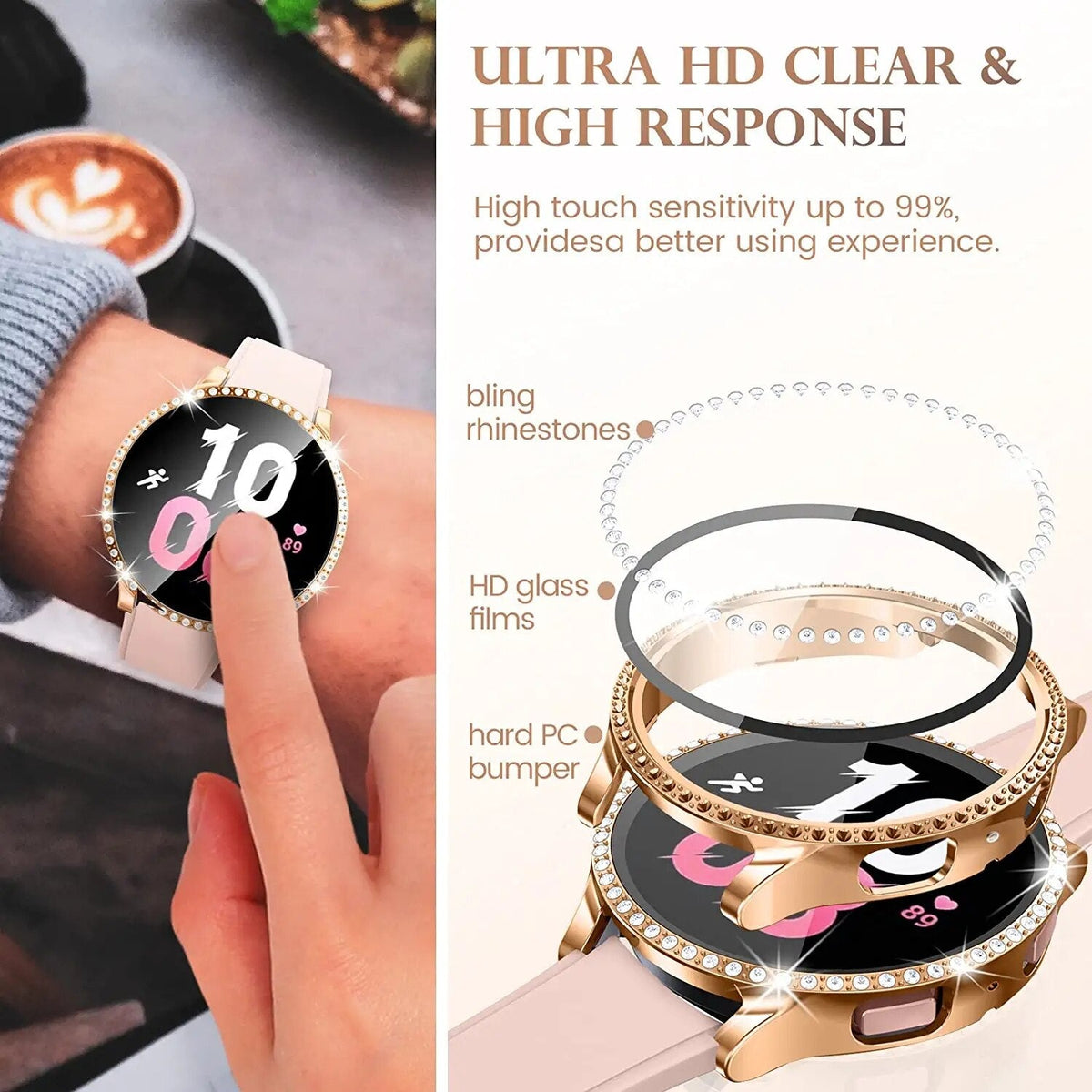 Diamond Samsung Galaxy 4, 5 Watch Case 40MM, 44MM