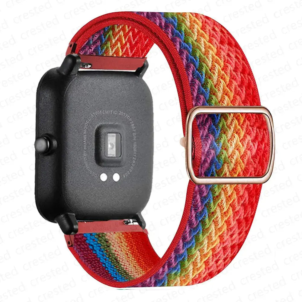 Amazfit Balance, GTR, GTS & Bip Stretch Nylon Loop Band, Slide Buckle
