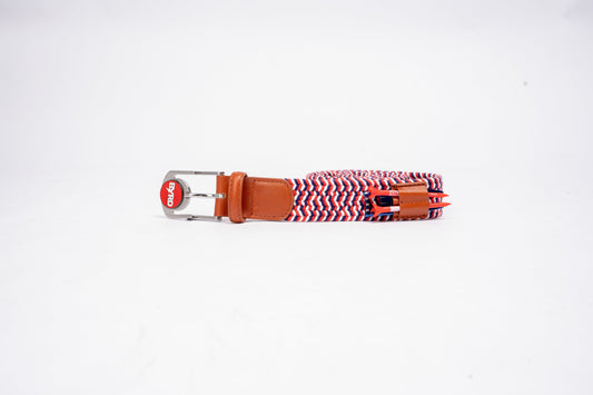 THE BRAIDED BYRD GOLF BELT - Red/White/Blue