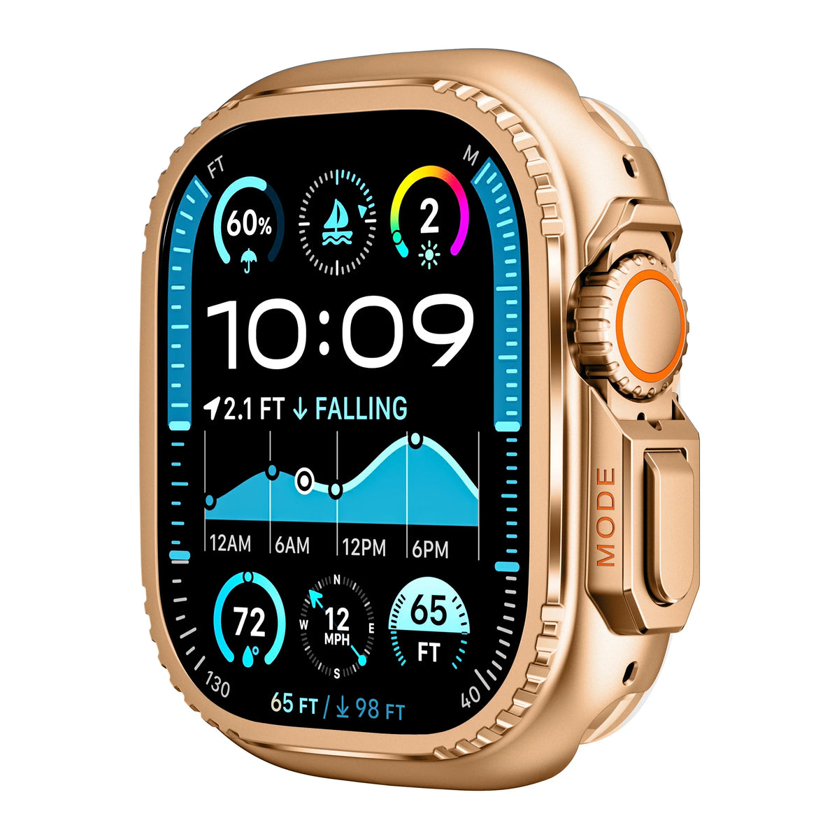 Metal Protective Case for Apple Watch Series 4–12, SE, and Ultra 1/2/3/4
