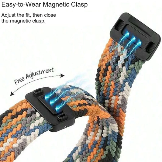 Fitbit Versa 4, 3, 2 & Sense 2 Braided Nylon Band, Magnetic Clasp
