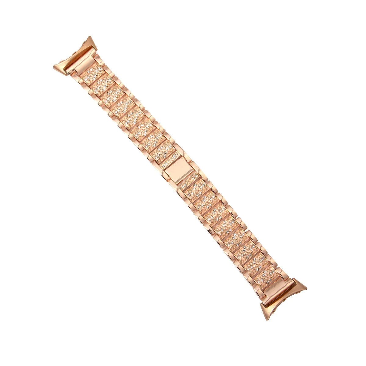 Google Pixel Watch 5, 4 & 3 Rhinestone Stainless Steel Link Band