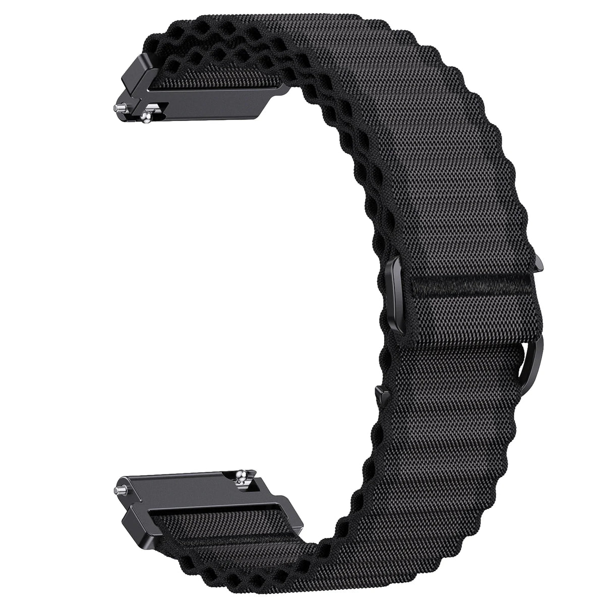 Polar Vantage, Grit X & Ignite Ribbed Nylon Loop Band, Wavy Edges